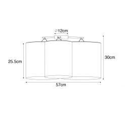 Bester Verkauf 💯 QAZQA Plafondlamp zwart met gouden binnenkant 3-lichts - Multidrum ✔️ -Deckenleuchten Verkaufs-Shop 3311 105735 3
