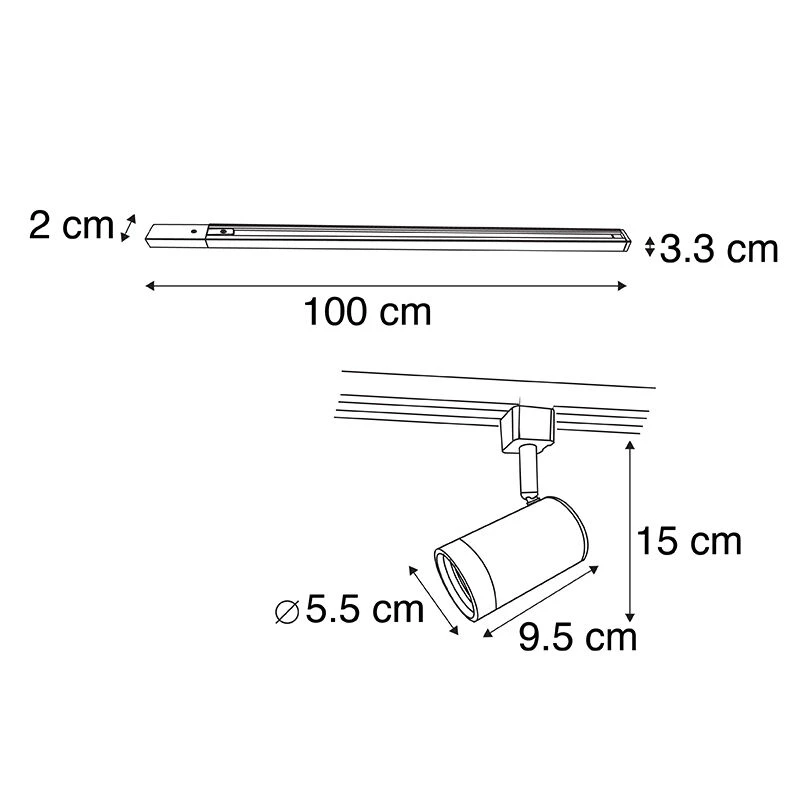 Schlussverkauf 🤩 QAZQA Modernes Schienensystem schwarz mit 14 Spots 1-phasig - Jeana ⭐ 4 Schlussverkauf 🤩 QAZQA Modernes Schienensystem schwarz mit 14 Spots 1-phasig - Jeana ⭐ – Bild 4