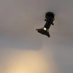 Schlussverkauf 😉 QAZQA Industriestudio Spot schwarz GU10 mit Klappen - Film 👍 -Deckenleuchten Verkaufs-Shop 3370 96892 11