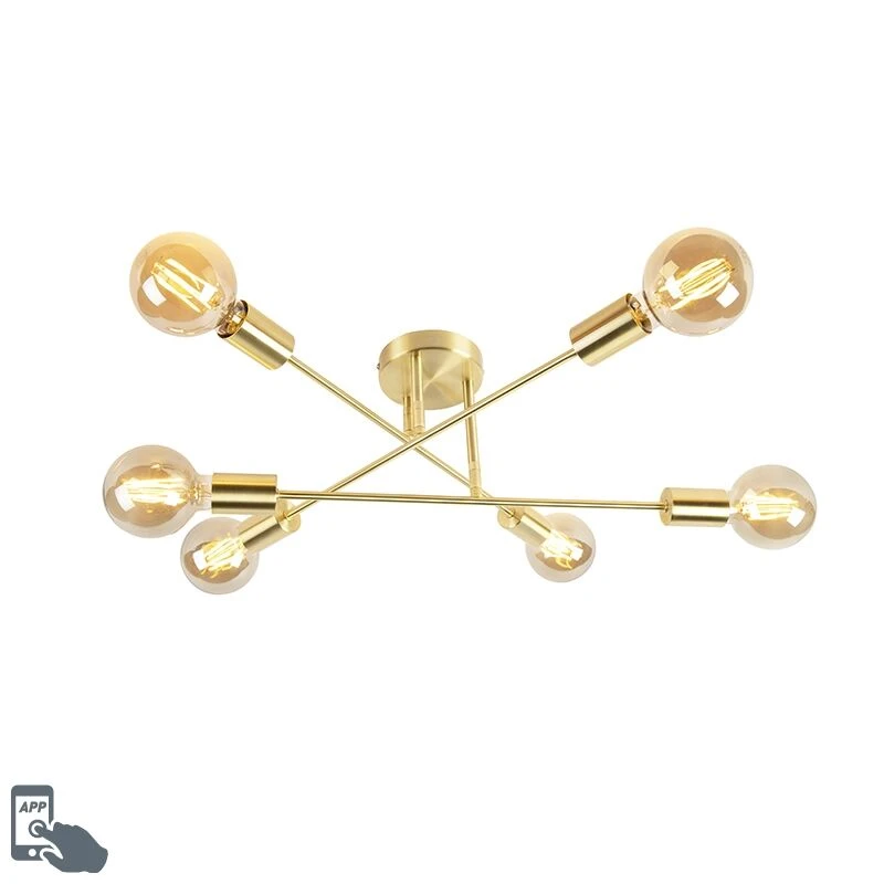 Beste Bewertungen von ✨ QAZQA Smart Art Deco Deckenleuchte gold inkl. 6 WiFi G95 - Arc Basic ⭐ 1 Beste Bewertungen von ✨ QAZQA Smart Art Deco Deckenleuchte gold inkl. 6 WiFi G95 - Arc Basic ⭐