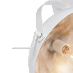 Bestes Angebot 👏 QAZQA Industrielle Deckenleuchte weiß mit gold neigbar - Magna 💯 -Deckenleuchten Verkaufs-Shop 3392 105334 7