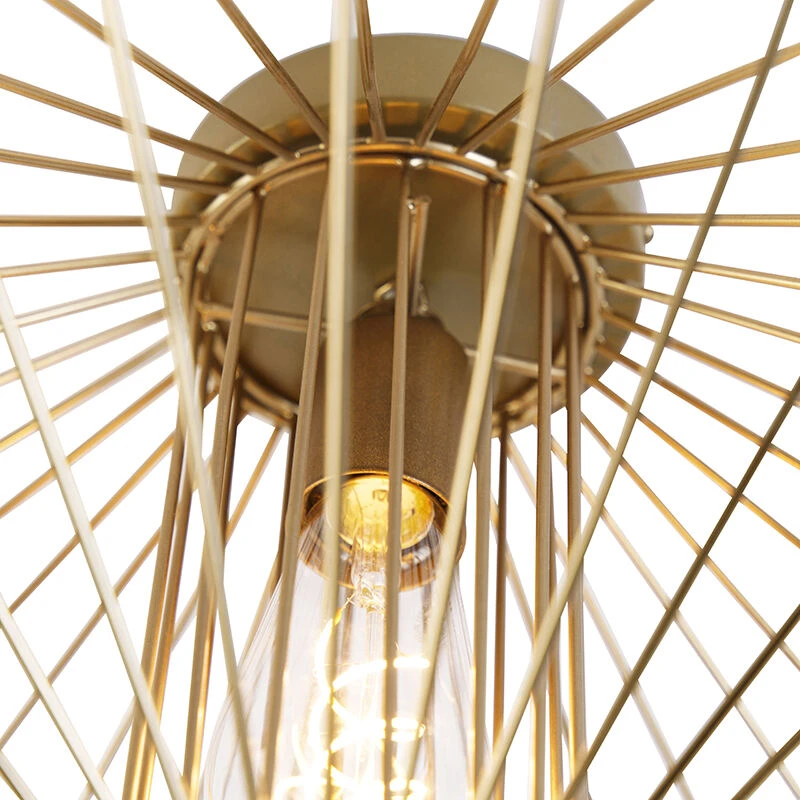 Auslauf 🌟 QAZQA Design-Deckenleuchte Gold - Zahra 👍 3 Auslauf 🌟 QAZQA Design-Deckenleuchte Gold - Zahra 👍 – Bild 3