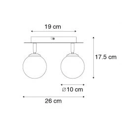 Schlussverkauf 😉 QAZQA Spot Gold 2-Licht verstellbar mit Rauchglas - Athen 😍 -Deckenleuchten Verkaufs-Shop 3399 103131 4