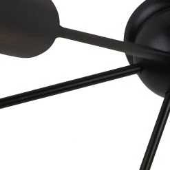 Angebote 😍 QAZQA Moderne Deckenleuchte schwarz 6-flammig - Sputnik 🥰 -Deckenleuchten Verkaufs-Shop 3403 97613 7