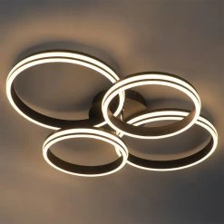 Beste Bewertungen von ✨ QAZQA Deckenleuchte schwarz inkl. LED 3-Stufen dimmbar 4-Licht - Navara 🥰 -Deckenleuchten Verkaufs-Shop 3405 104006 11