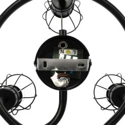 Bestpreis 😉 QAZQA Moderne Deckenleuchte schwarz 50 cm rund 3-Licht - Botu ⭐ -Deckenleuchten Verkaufs-Shop 3417 102387 5