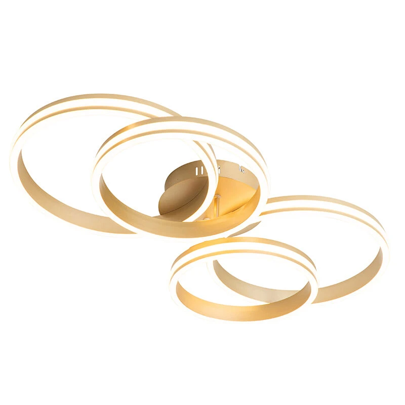 Billig 🎉 QAZQA Deckenleuchte Messing inkl. LED 3-stufig dimmbar 4-flammig - Navara 🤩 7 Billig 🎉 QAZQA Deckenleuchte Messing inkl. LED 3-stufig dimmbar 4-flammig - Navara 🤩 – Bild 7