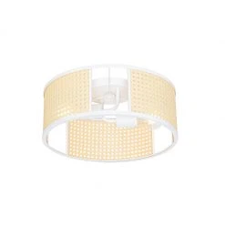 Budget 🎁 QAZQA Retro-Deckenleuchte weiß mit Rattan 40 cm - Akira 🔔 22 Budget 🎁 QAZQA Retro-Deckenleuchte weiß mit Rattan 40 cm - Akira 🔔 -Deckenleuchten Verkaufs-Shop 3433 105044 8