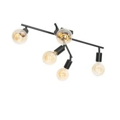 Bester Verkauf ✨ QAZQA Moderne spot zwart 5-lichts - Facil 🎁 -Deckenleuchten Verkaufs-Shop 3438 105783 5