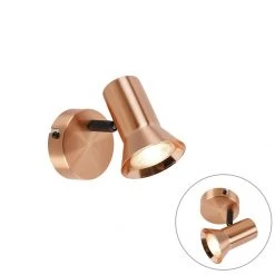 Schlussverkauf 👍 QAZQA Decken- und Wandstrahler Kupfer dreh- und neigbar - Karin 1 🔔