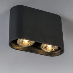 Budget ⌛ QAZQA Modernes Punktschwarz - Ronda duo 🤩 -Deckenleuchten Verkaufs-Shop 3447 92692 2