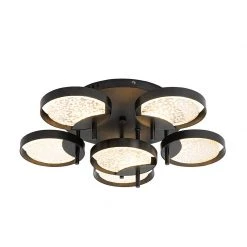 Besorgen ❤️ QAZQA Deckenleuchte schwarz 42 cm inkl. LED 3-stufig dimmbar - Patrick 🎉 -Deckenleuchten Verkaufs-Shop 3452 104512 7