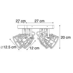 Top 10 👏 QAZQA Industriestrahler schwarz mit Holz verstellbar 4-Licht - Arthur ✔️ 18 Top 10 👏 QAZQA Industriestrahler schwarz mit Holz verstellbar 4-Licht - Arthur ✔️ -Deckenleuchten Verkaufs-Shop 3465 102430 4