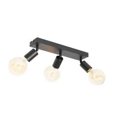 Billig 🎉 QAZQA Moderne spot zwart rechthoekig 3-lichts - Facil 🎁