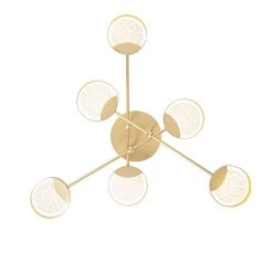 Schlussverkauf 😉 QAZQA Deckenleuchte gold inkl. LED 3-Stufen dimmbar 6 Lichter - Patrick 👏 -Deckenleuchten Verkaufs-Shop 3497 104517 9