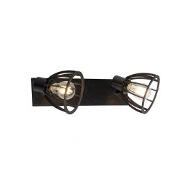 Schlussverkauf 😍 QAZQA Industrielle Deckenlampe schwarz 2-flammig - Fotu 💯 -Deckenleuchten Verkaufs-Shop 3512 102379 12