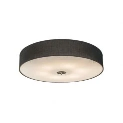 Budget ⭐ QAZQA Deckenleuchte schwarz 70 cm - Drum Jute 🥰