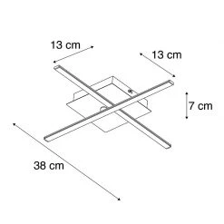Neu 💯 QAZQA Moderne Deckenleuchte schwarz inkl. LED 3-stufig dimmbar - Cruz ⭐ -Deckenleuchten Verkaufs-Shop 3532 103059 4
