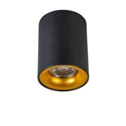 Auslauf 👍 QAZQA Moderner schwarzer Aufbaustrahler mit Gold - Ronda 🎁 -Deckenleuchten Verkaufs-Shop 3533 92688 6