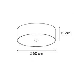 Bestpreis 🧨 QAZQA Klassische Deckenleuchte Anthrazit 50 cm - Rope 😉 -Deckenleuchten Verkaufs-Shop 3538 45273 3