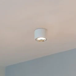 Schlussverkauf 👍 QAZQA Deckenfleck AR111 weiß inkl. 1 x G53 dimmbar 12W - Experte ✨