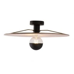 Aktion 😀 QAZQA Deckenleuchte schwarz flacher Schirm rosa 45 cm - Combi 🌟 -Deckenleuchten Verkaufs-Shop 3578 102967 5