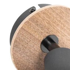 Aktion 🛒 QAZQA Art Deco spot zwart met smoke glas en hout - Vidro ✔️ -Deckenleuchten Verkaufs-Shop 3589 105595 4