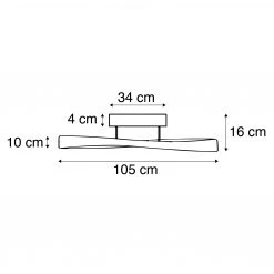 Am billigsten 🎁 MTK Leuchten Moderne Deckenleuchte schwarz inkl. LED 3-stufig dimmbar - Sjaak ⭐ -Deckenleuchten Verkaufs-Shop 3591 103839 4