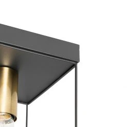 Neu ✔️ QAZQA Minimalistische plafondlamp zwart met goud 3-lichts - Kodi 🔥 -Deckenleuchten Verkaufs-Shop 3597 105606 4