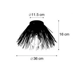 Auslauf 👏 QAZQA Art Deco Deckenlampe schwarz - Besen ❤️ -Deckenleuchten Verkaufs-Shop 3619 104927 3