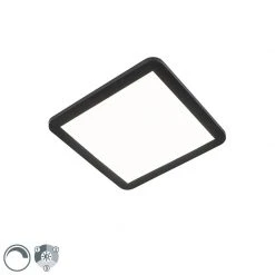 Budget 👏 QAZQA Deckenleuchte schwarz 30 cm inkl. LED 3-stufig dimmbar IP44 - Steve ✔️