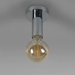 Aktion ❤️ QAZQA Moderne Deckenleuchte Chrom - Facil 1 ❤️ -Deckenleuchten Verkaufs-Shop 3638 92426 7