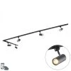 Aktion 🎁 QAZQA Smart Rail System schwarz 5 Spots inkl. 5 Wifi GU10 - Jeana 💯