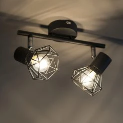 Top 10 ✨ QAZQA Art Deco Spot schwarz schwenk- und neigbar - Mosh 2 ⭐ -Deckenleuchten Verkaufs-Shop 3655 93946 8