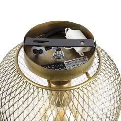 Großhandel 👏 QAZQA Moderne Deckenleuchte Messing - Waya Mesh 😍 -Deckenleuchten Verkaufs-Shop 3659 103440 8