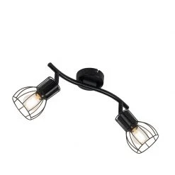 Bestes Angebot 😉 QAZQA Moderne Deckenleuchte schwarz 2-Licht verstellbar - Botu 👏 -Deckenleuchten Verkaufs-Shop 3689 102384 7