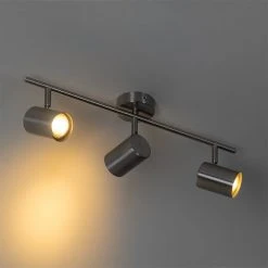 Rabatt 😉 QAZQA Moderne Deckenleuchte aus Stahl 3-flammig verstellbar - Jeana 🎉 -Deckenleuchten Verkaufs-Shop 3693 103882 11