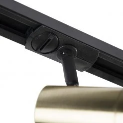 Blitzangebot ⭐ QAZQA Schienensystem mit 5 Punkten 1-phasig schwarz mit Gold - Jeana 🌟 -Deckenleuchten Verkaufs-Shop 3697 99265 2 1