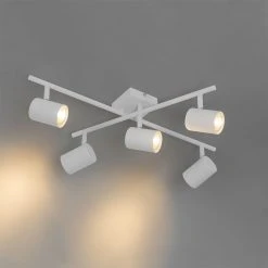 Beste Bewertungen von 🔥 QAZQA Moderne Deckenleuchte weiß 5-flammig verstellbar - Jeana 🎁 -Deckenleuchten Verkaufs-Shop 3710 103891 11