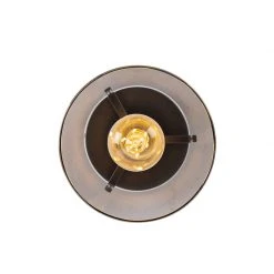 Bestpreis 🤩 QAZQA Design Deckenleuchte schwarz mit Rauchglas - Kuppel ❤️ -Deckenleuchten Verkaufs-Shop 3719 102215 5