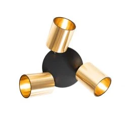 Beste Bewertungen von 💯 QAZQA Moderne spot zwart met goud 3-lichts - Lofty ✔️ -Deckenleuchten Verkaufs-Shop 3726 105419 9