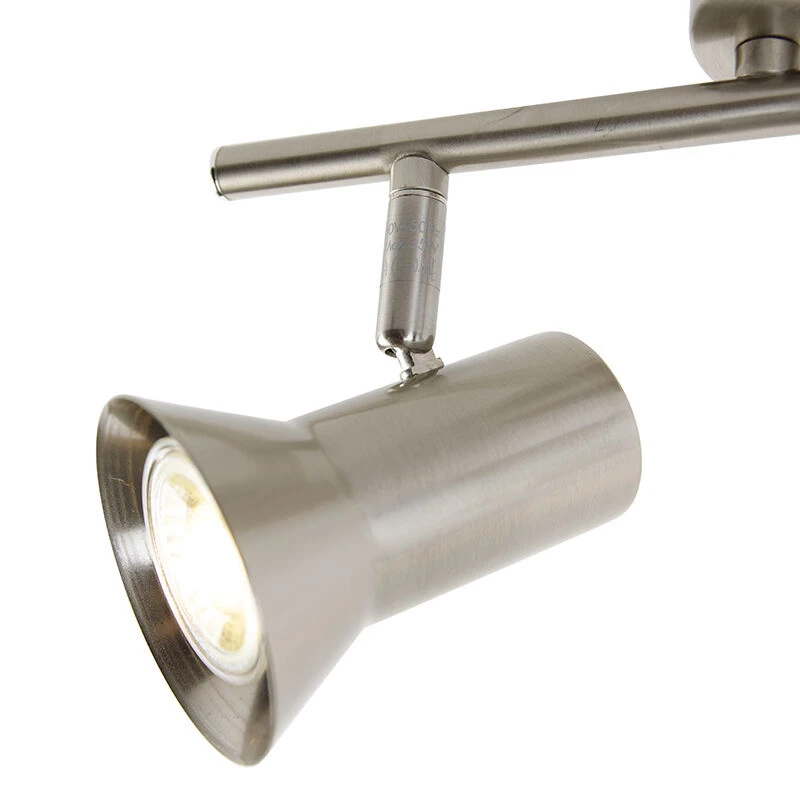 Budget 🔥 QAZQA Deckenstrahler Stahl dreh- und schwenkbar - Karin 2 🎁 2 Budget 🔥 QAZQA Deckenstrahler Stahl dreh- und schwenkbar - Karin 2 🎁 – Bild 2