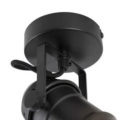 Auslauf 🔥 QAZQA Industriespot schwarz dreh- und schwenkbar ohne Schirm - Movie 😍 -Deckenleuchten Verkaufs-Shop 3741 96891 6