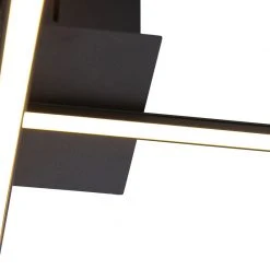 Neu 💯 QAZQA Moderne Deckenleuchte schwarz inkl. LED 3-stufig dimmbar - Cruz ⭐ -Deckenleuchten Verkaufs-Shop 3755 103059 8