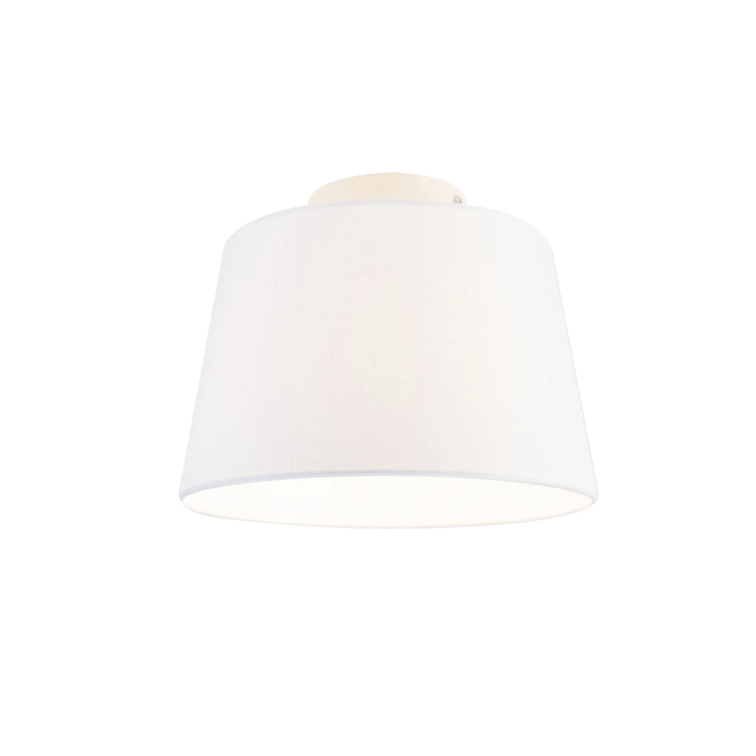 Auslauf ✨ QAZQA Moderne Deckenleuchte mit weißem Schirm 25 cm - Combi 🔔 1 Auslauf ✨ QAZQA Moderne Deckenleuchte mit weißem Schirm 25 cm - Combi 🔔