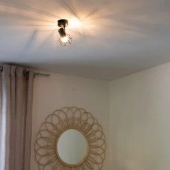 Bestes Angebot 🔔 QAZQA Art Deco Spot schwarz schwenk- und neigbar - Mosh 1 👏 -Deckenleuchten Verkaufs-Shop 3787 93944 9