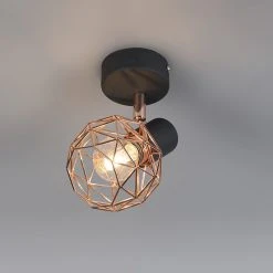 Bester Verkauf ๐ QAZQA Moderner Spot schwarz mit Kupfer - Mesh ๐ 15 Bester Verkauf ๐ QAZQA Moderner Spot schwarz mit Kupfer - Mesh ๐ -Deckenleuchten Verkaufs-Shop 3803 92288 6