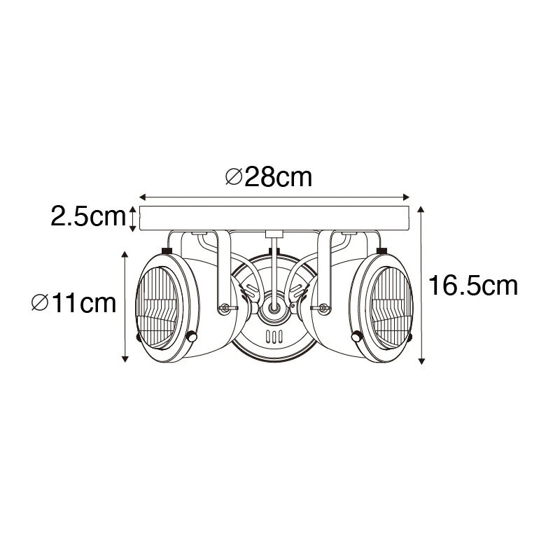 Neu 🤩 QAZQA Industriële spot zwart rond verstelbaar 3-lichts - Emado ✔️ 4 Neu 🤩 QAZQA Industriële spot zwart rond verstelbaar 3-lichts - Emado ✔️ – Bild 4