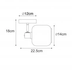 Besorgen 😀 QAZQA Design plafondspot zwart met goud met smoke glas - Zuzanna 😍 -Deckenleuchten Verkaufs-Shop 3827 105501 3