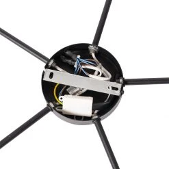 Aktion 🎁 QAZQA Plafondlamp zwart met gouden binnenkant 5-lichts - Multidrum 😉 -Deckenleuchten Verkaufs-Shop 3838 105736 8